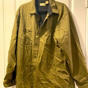 Backpacker XL lined shirt- super cozy - khaki/olive green